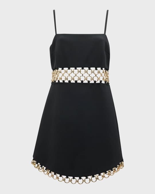Alexis Gaudy Golden Ring Crepe Mini Dress | Neiman Marcus