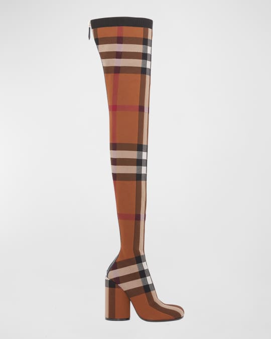 Anita Knit Check Over The Knee Boots