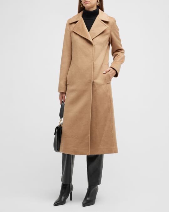 Sofia Cashmere Camel Hair Long Coat | Neiman Marcus