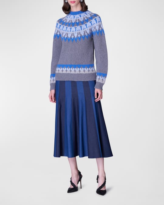 Cashmere Hand Knit Fair Isle Sweater