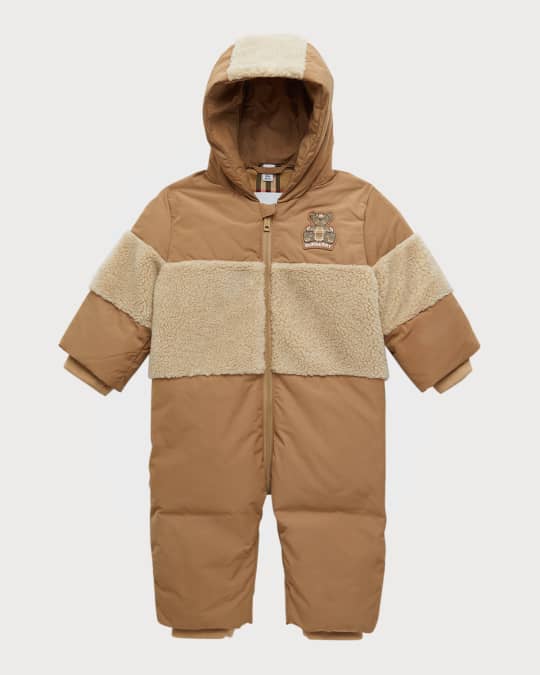 Burberry snowsuit baby boy discount