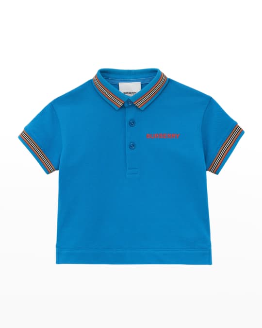 Burberry Boy s Christo Icon Stripe Polo Shirt Size 6M 2 Neiman