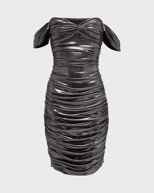 norma kamali sweetheart ruched dress Norma Kamali Walter Dress