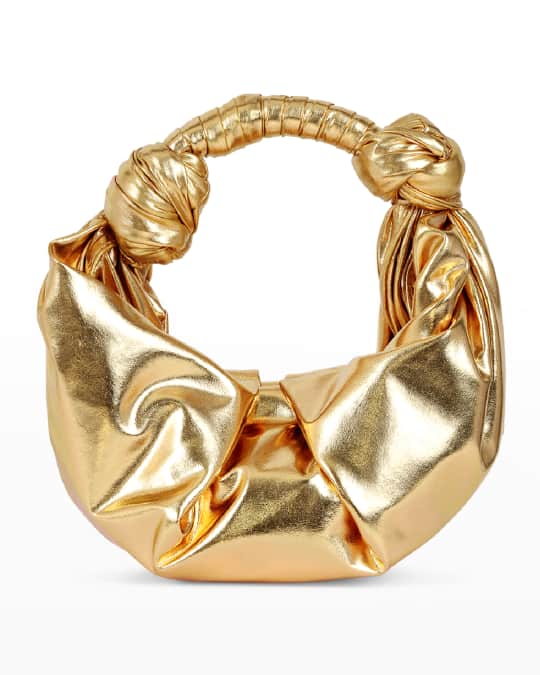 Lopsy Metallic Faux-Leather Top-Handle Bag