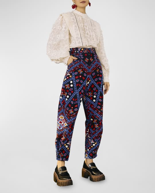 Farm Rio Long Sleeve Star Blouse Neiman Marcus