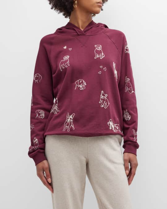 Johnny Was Hooded Dog Embroidered Sweatshirt Neiman Marcus