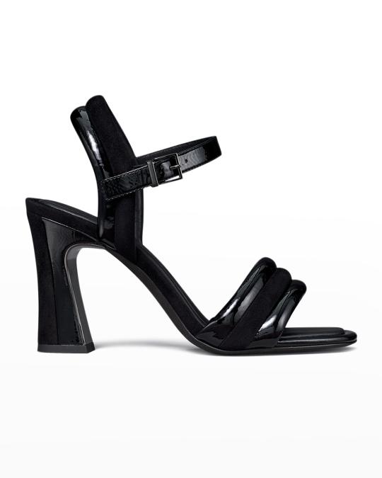 Tory Burch Puffed-Up Block-Heel Leather Sandals | Neiman Marcus display picture 3