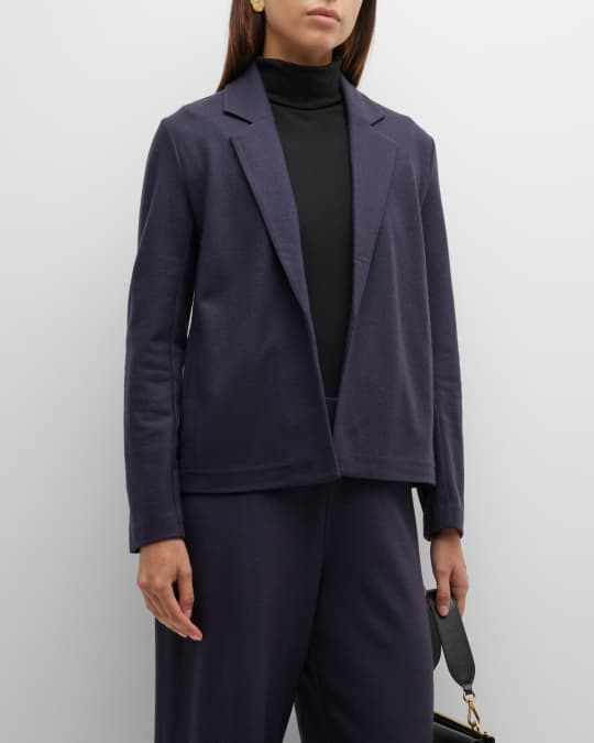 Petite Open-Front Wool Blazer