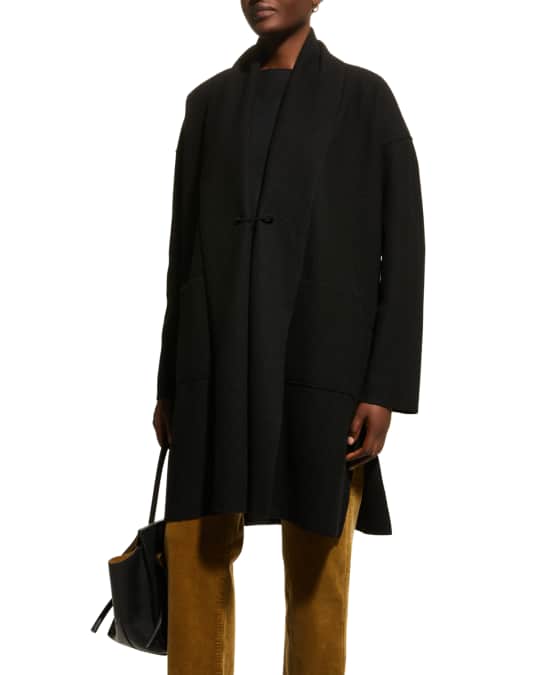 Petite Lightweight Shawl Collar Wool Coat
