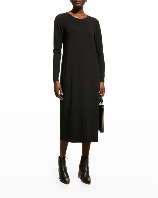 eileen fisher scoop neck jersey midi dress Petite Scoop-Neck Knit photography backdrops
