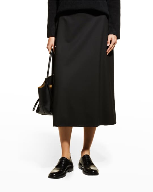 Eileen Fisher Circle-Cut Ponte Midi Skirt | Neiman Marcus