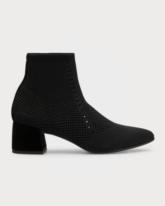 EILEEN FISHER Womens Brown Stretch Spell Round Toe Block Heel Booties M main image 1