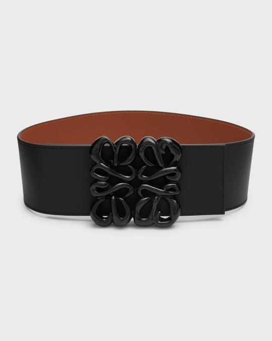 Loewe Anagram Leather Waist Belt | Neiman Marcus display picture 3
