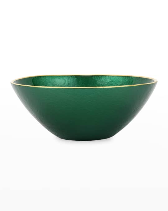 Metallic Glass Emerald Small Bowl 