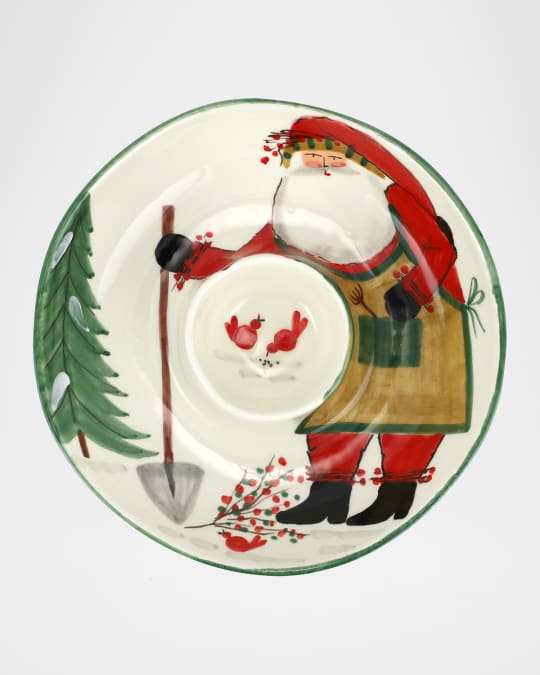 Old St. Nick Chip and Dip Bowl 