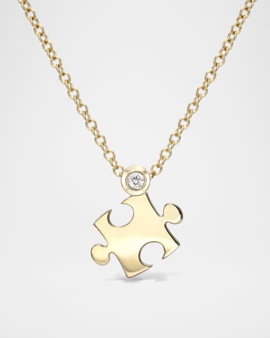 Retrouvai 14k Yellow Gold Mini Puzzle Pendant Necklace Neiman Marcus