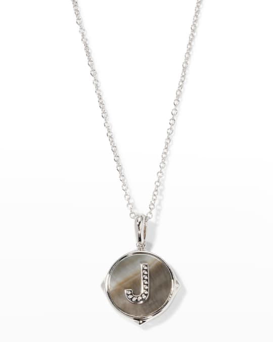 Kendra Scott Letter Disc Pendant Necklace | Neiman Marcus