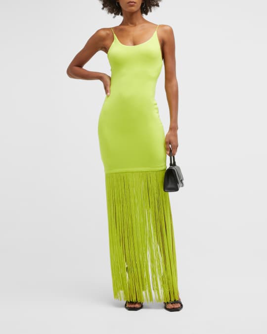 Steph Scoop Neck Fringe Maxi Dress