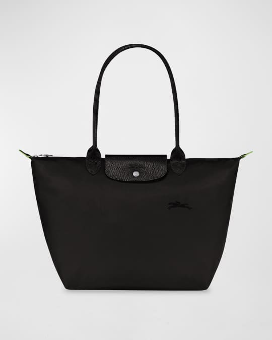 Longchamp black on black tote sales