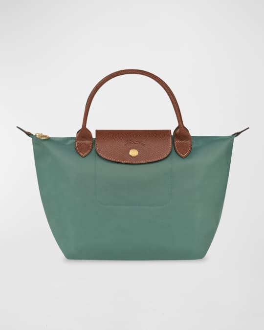 LONGCHAMP Mini Le Pliage Handbag in Fig Nylon/Leather NWT