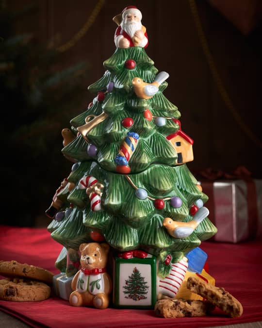 Spode クリスマスツリー サンタクロース クッキージャー　新品 Amazon.com: Spode Christmas Tree Santa in Sleigh Cookie Jar
