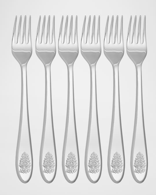 Christmas Tree Set of 6 Cocktail Forks