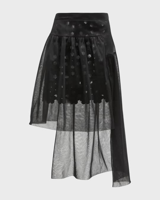 Layered Asymmetric Tulle Skirt