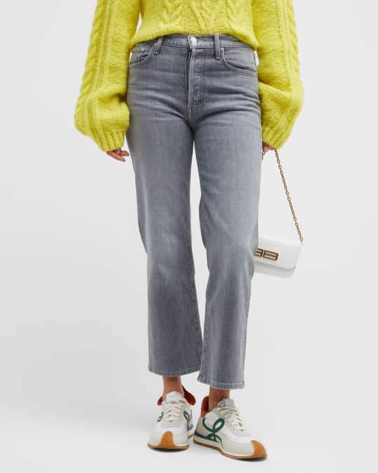 MOTHER The Rambler Ankle High Rise Wide Straight Jeans Neiman Marcus
