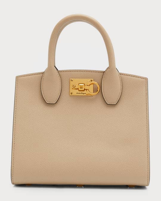 Studio Box Mini Leather Top Handle Bag