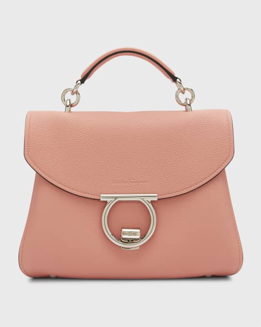 Margot Gancini Leather Top-Handle Bag