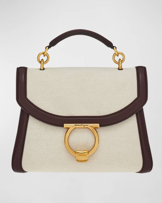 Salvatore Ferragamo Margot Leather Top Handle Bag