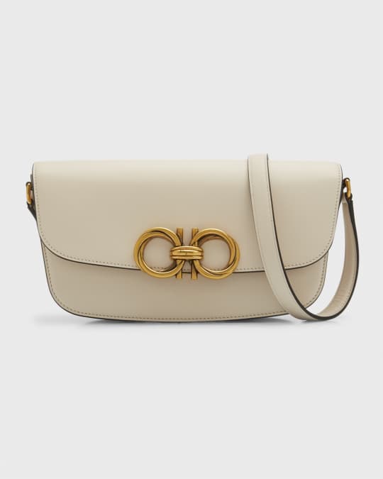 Ferragamo Trapezio Gancio Flap Leather Crossbody Bag Neiman Marcus