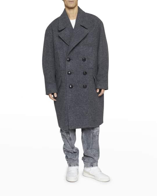 Isabel Marant Men s Madden Felted Wool Double Breasted Coat Neiman Marcus