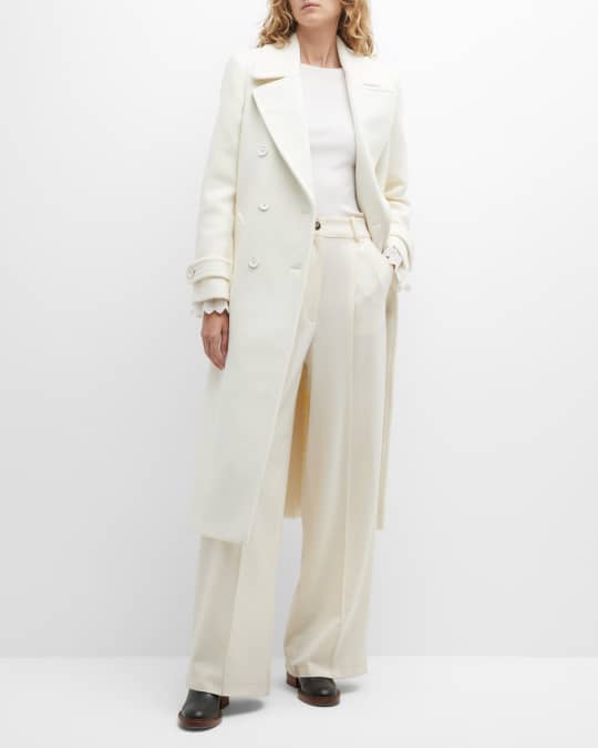 ジャケット Chloe Double-Breasted Wool And Cashmere Coat Chloe Double-Breasted Soft Wool Pea Coat | Neiman Marcus
