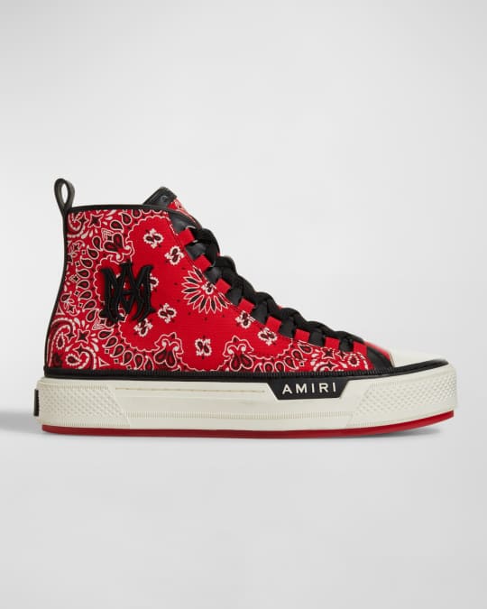 Men s Court Bandana Canvas High Top Sneakers