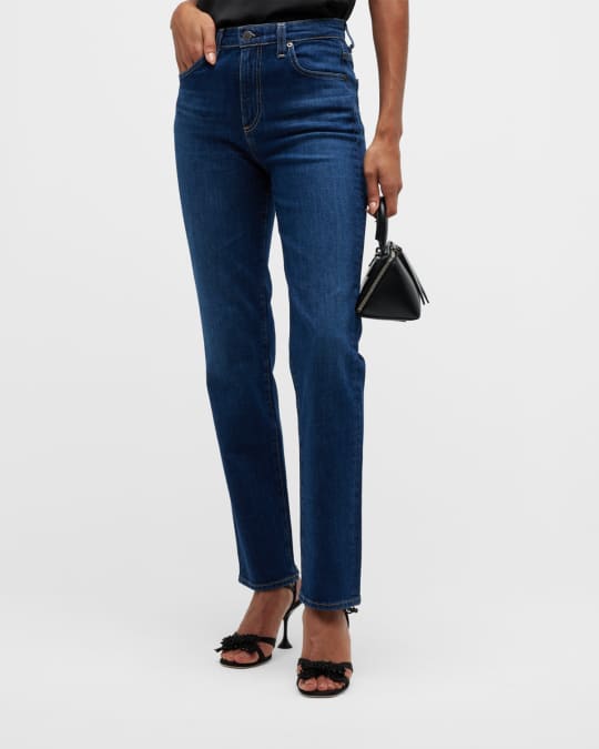AG Jeans Saige High Rise Straight Jeans | Neiman Marcus