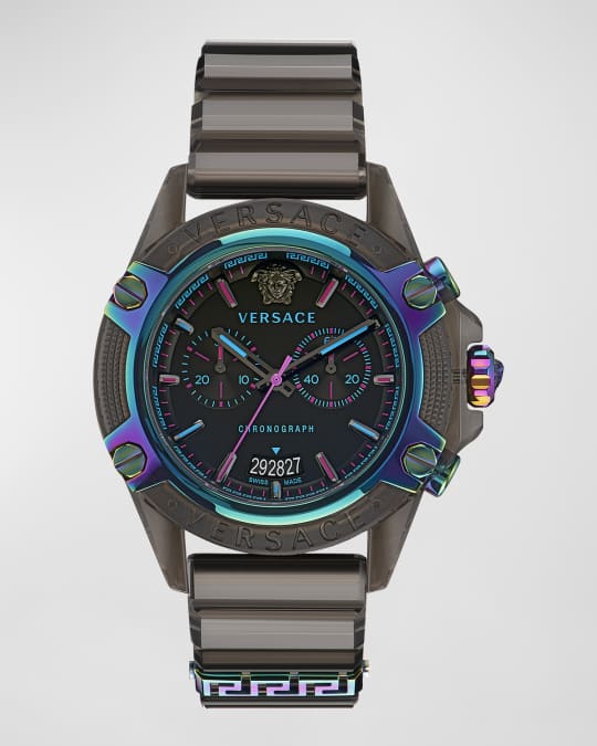 Versace Men s Icon Active Silicone Chronograph Watch 44mm