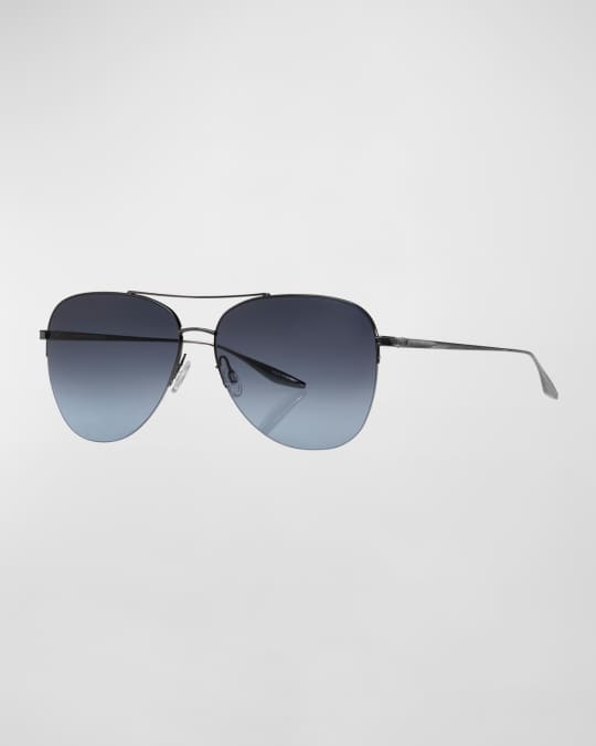 Barton Perreira Chevalier Titanium Aviator Sunglasses | Neiman Marcus
