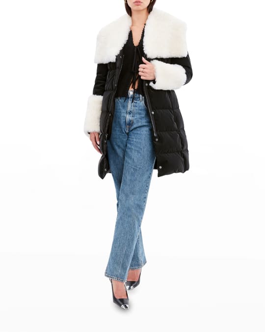 Xena Shearling Puffer Coat