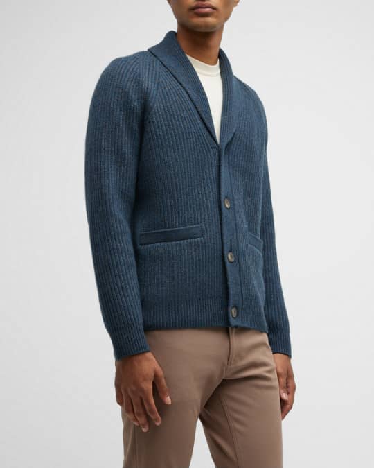 Vince Men s Marled Rib Cardigan Sweater Neiman Marcus