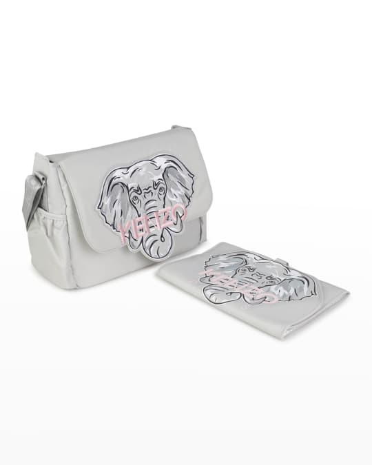 Kid s Elephant Graphic Diaper Bag W Changing Mat