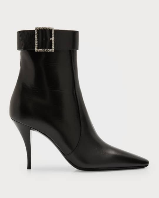 Tom Goatskin Crystal Buckle Booties