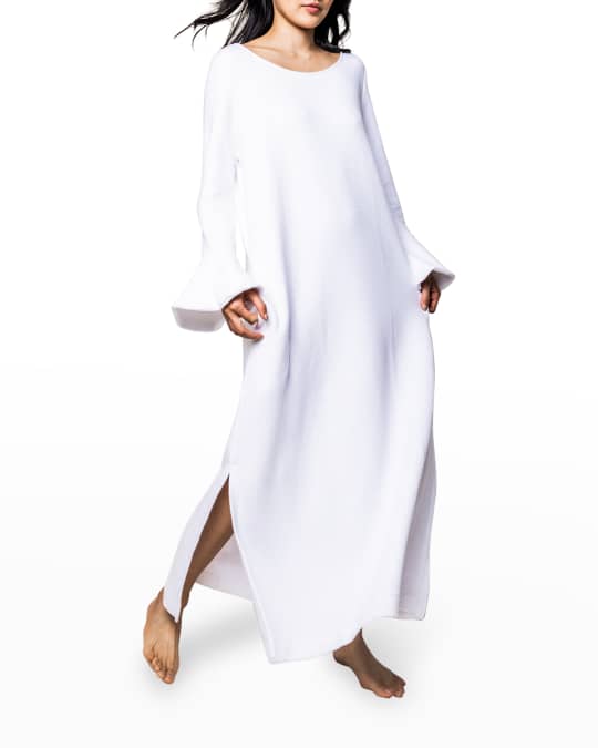 Petite Plume Ophelia Textured Flare-Sleeve Nightgown | Neiman Marcus