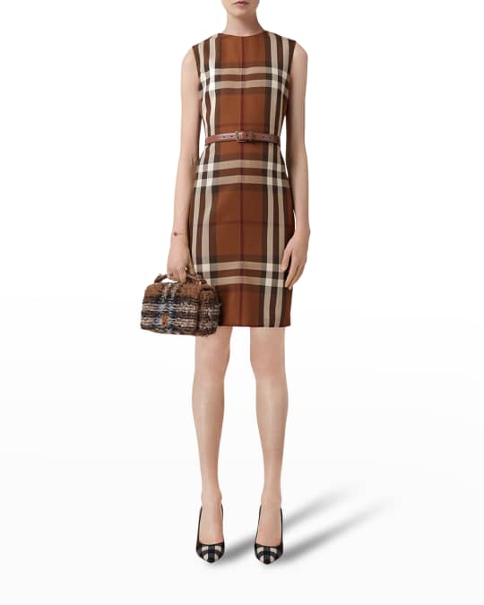 Burberry Macy Checkered Dress Neiman Marcus