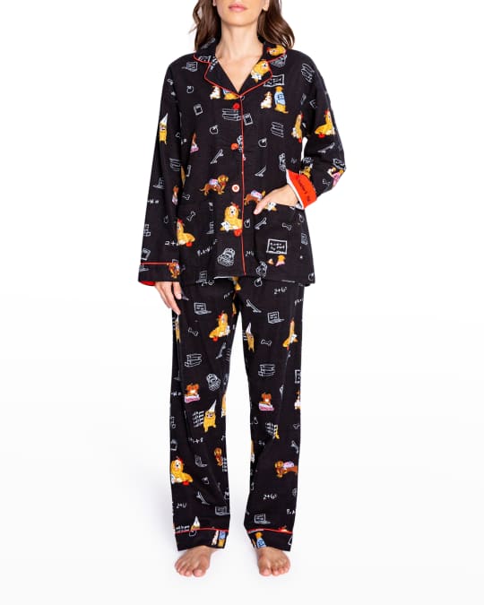 PJ Salvage Printed Cotton Pajama Set Neiman Marcus