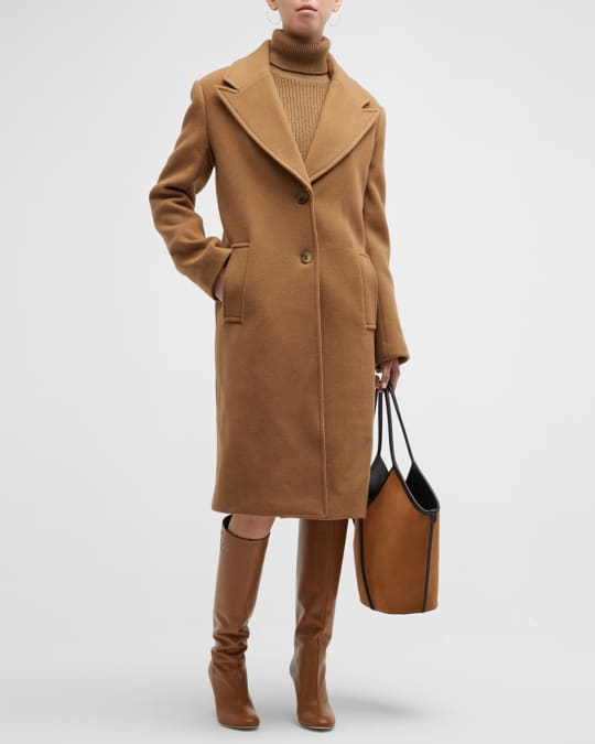 MICHAEL Michael Kors Mensy Wool Oversized Peacoat Neiman Marcus