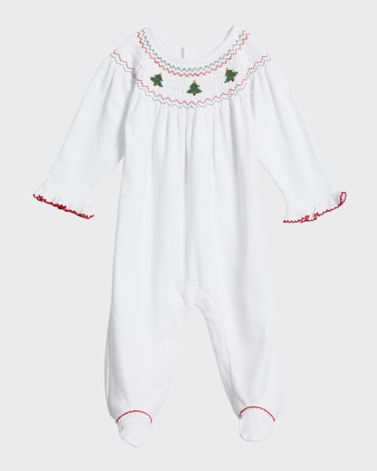 Kissy Kissy Kid's Holiday Medley Smocked Footie Pajamas, Size