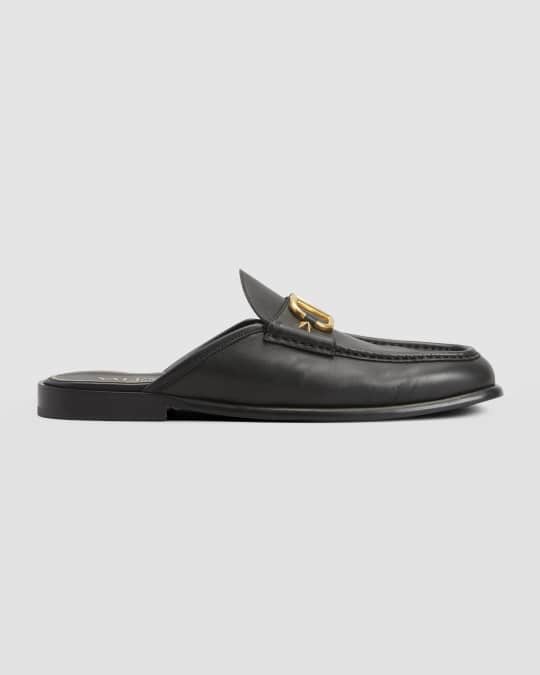 Valentino Garavani Brown Leather Slippers