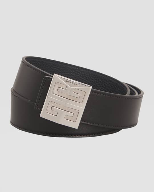 Givenchy Men s 4G Buckle Reversible Leather Belt Neiman Marcus