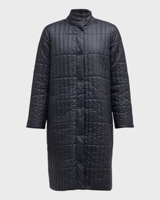 Eileen fisher high collar coat clearance